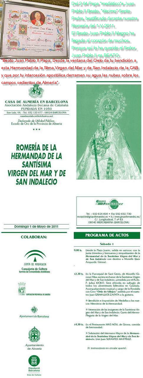 ROMERIA DE LA STMA. VIRGEN DEL MAR Y DE SAN INDALECIO DE LA CAB 2011
