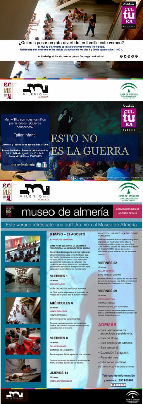 ACTIVIDADES DEL MUSEO DE ALMERÍA EN AGOSTO 2014 y PROGRAMACIÓN