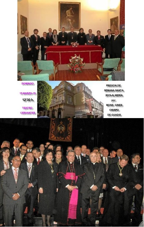 El obispo de Guadix pronunciará el pregón de Semana Santa de Almería 2015 el día 15 de marzo